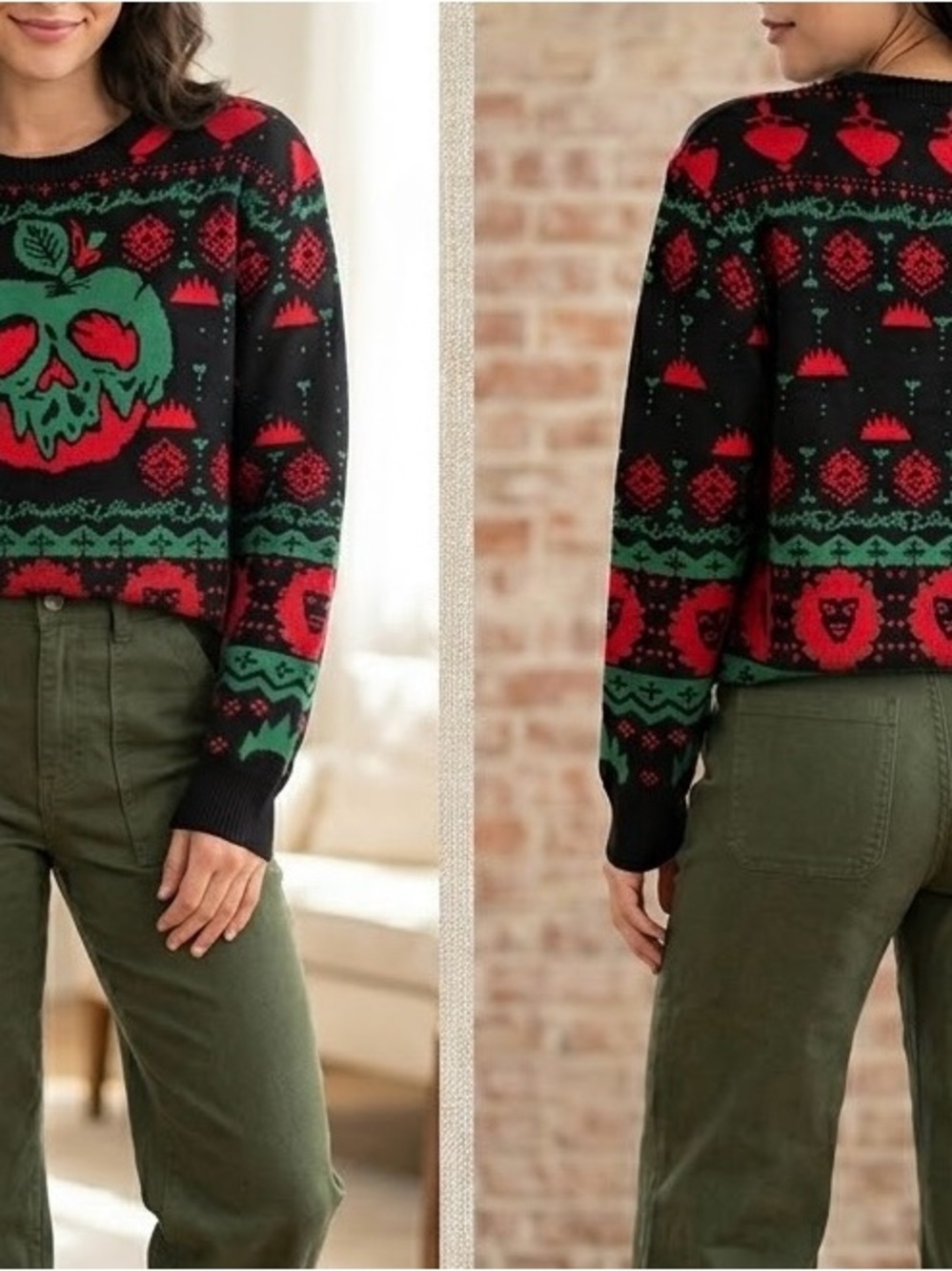 Women’s Poison apple knit sweater by tres chic size S